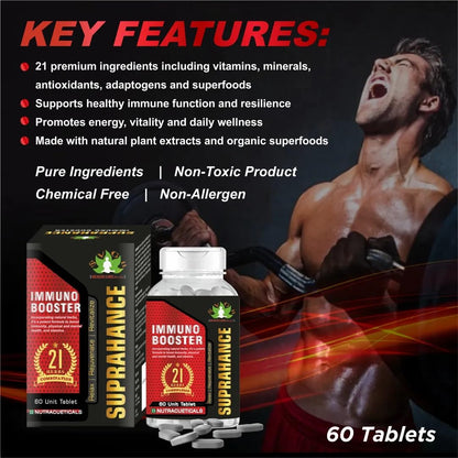 SVGH Health Care Suprahance Immuno Booster, Boost Overall Health – with Natural Ingredients, 60 Capsules – Men & Women