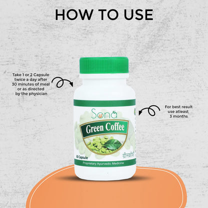 Sona Healthcare Ayurvedic Green coffee Capsule support weight loss(Pack of 1)(60 Cap)