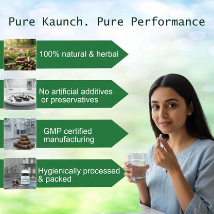 Lebrostone Kaunch Beej Capsules -45| Strength, Stamina & Vitality Support | Pure Ayurvedic Supplement