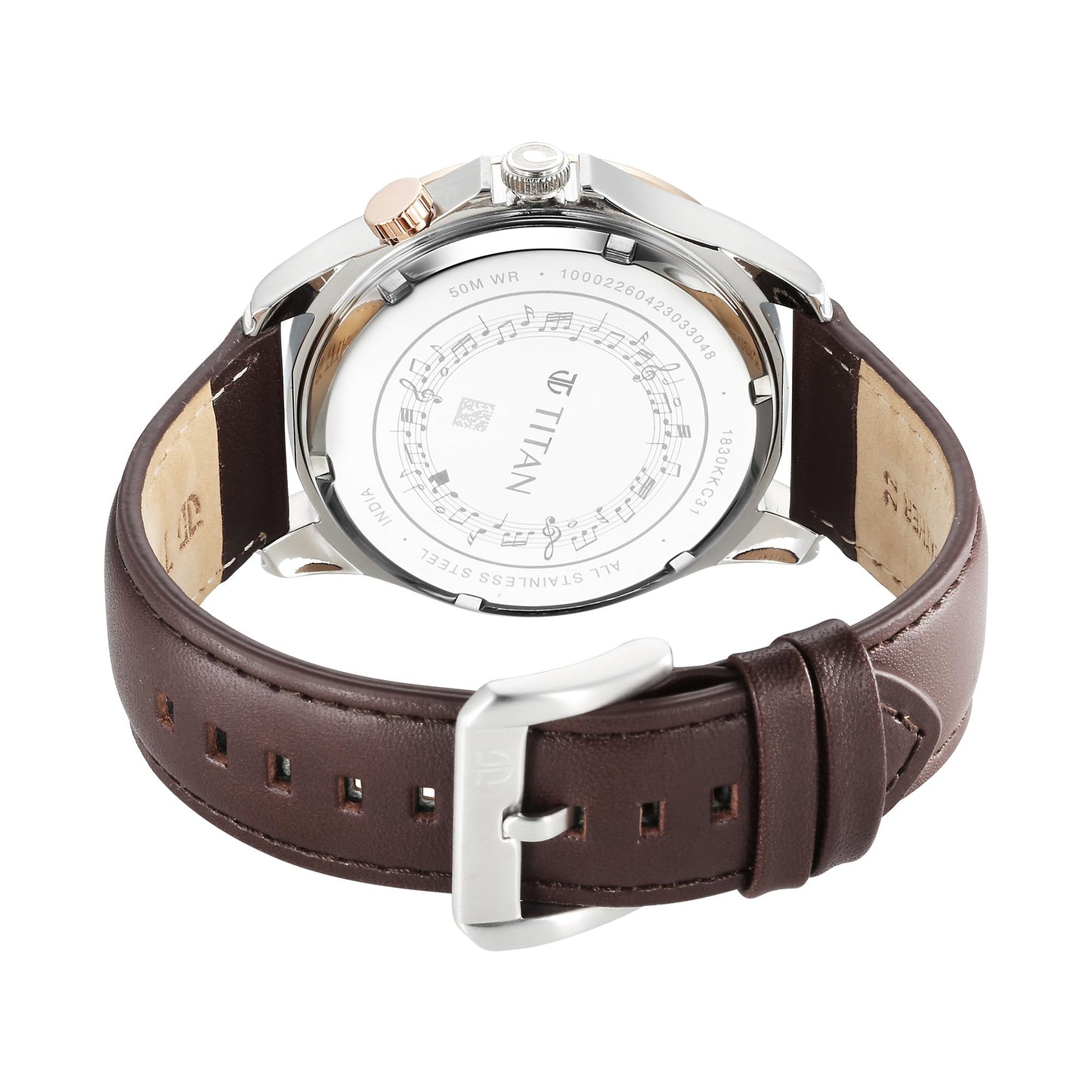 Titan Regalia Techno Beats Black Dial Analog with Day and Date Steel St- image 3