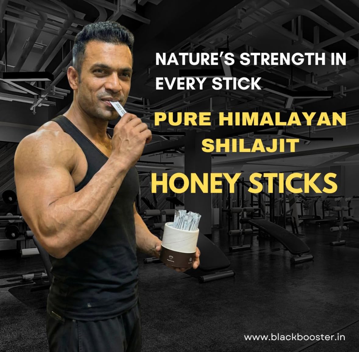 BlackBooster Pure Himalayan Shilajit Sticks with Fulvic Acid 75%, 85+ Trace Minerals | Dark Chocolate Flavour | 30 Sticks | Improves Energy Boosts Stamina | Lab-Certifie For Men & Women