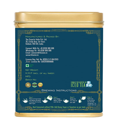 Tifusion Jasmine chamomile Organic Green Tea With 100% Natural & Pure Ingredients For calm Mind | Aids Sleep | Best As A Hot Drink Or Iced Cooler Tea Bags | 100 Gms 50 Serving Cups