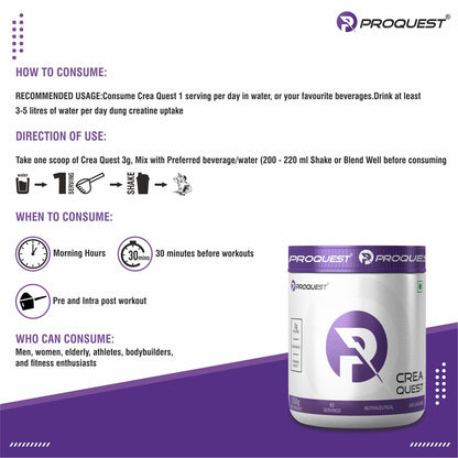 Proquest Power Mass Gainer Mango 907g + Creatine 250g + Free Shaker Combo | 557 kcal, 17g Protein, Digezyme® & Probiotics | Muscle Gain & Recovery Support