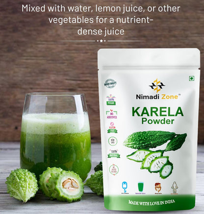 Nimadi Zone Natural Karela Powder for Diabetes 100 gm with Unique Flavo- image 4