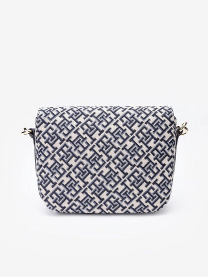 Tommy Hilfiger Logo Blue Polyester Sling Bag