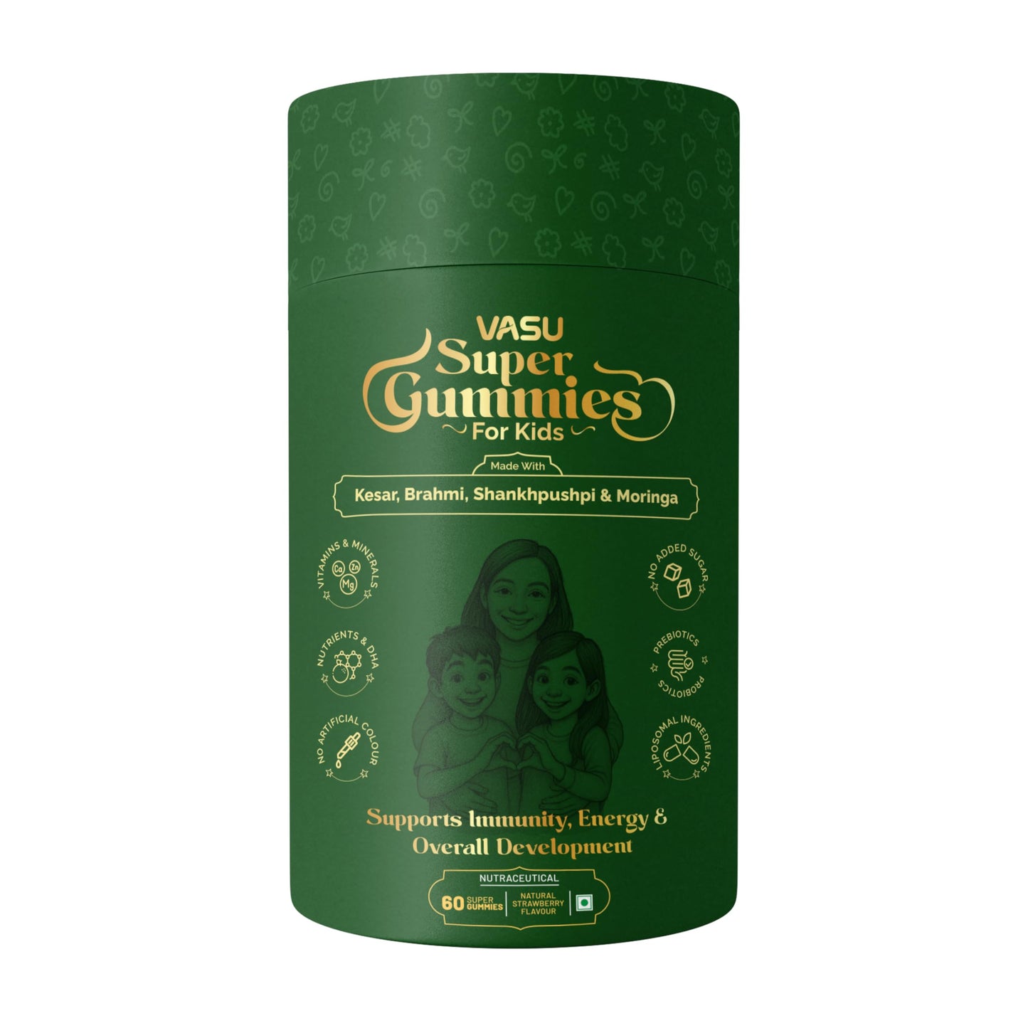 Vasu Swarna Naari Women Wellness Drops 50ml + Super Gummies 60 Combo | Family Daily Wellness Support Pack