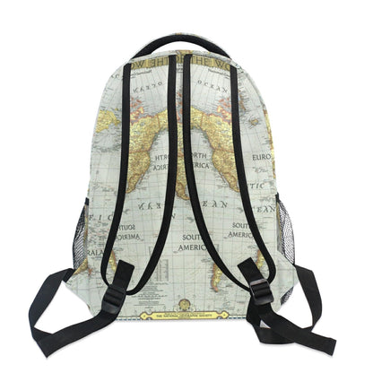 Nander Backpack Travel World Map Painting School Bookbags Shoulder Laptop Daypack College Bag for Womens Mens Boys Girls, World Map, 11.4x6.9x16in, Daypack Backpacks
