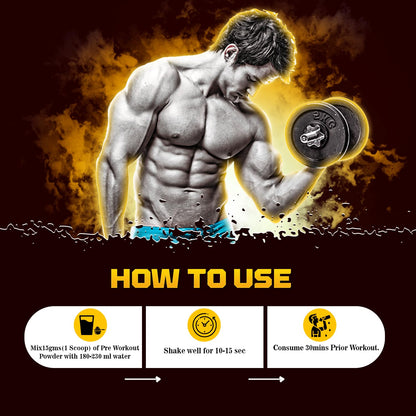 Fitness Freak Nutrition Pre-Workout (30 Servings) Premium Supplement for Enhanced Focus, Strength, Energy, and Pump 100% Dope-Free, Banned Substance Tested, 400g - Watermelon