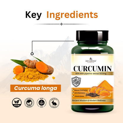 Deep Ayurveda Curcumin Vegan Capsules