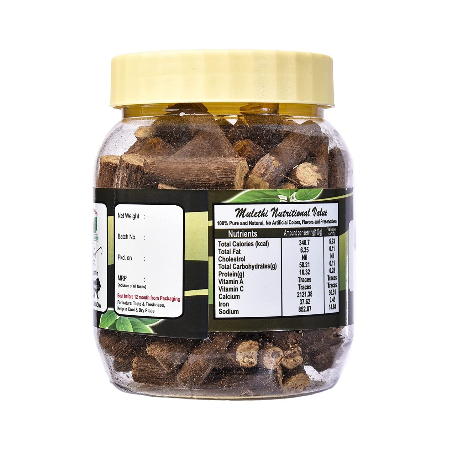 TRH Mulethi Root Stick for Eating - Licorice Root - Athimathuram - Jesthamadh for Health Care - 100gm