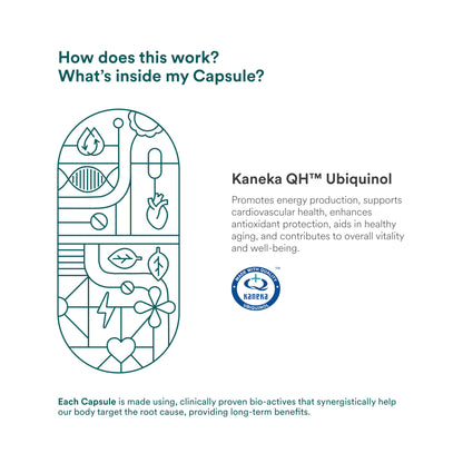 Origins Nutra Kaneka™ Ubiquinol 100mg | Boosts Energy, Supports Heart & Cellular Health | Active CoQ10 for Healthy Aging |GMP Certified | 28 Softgels (Pack of 1)