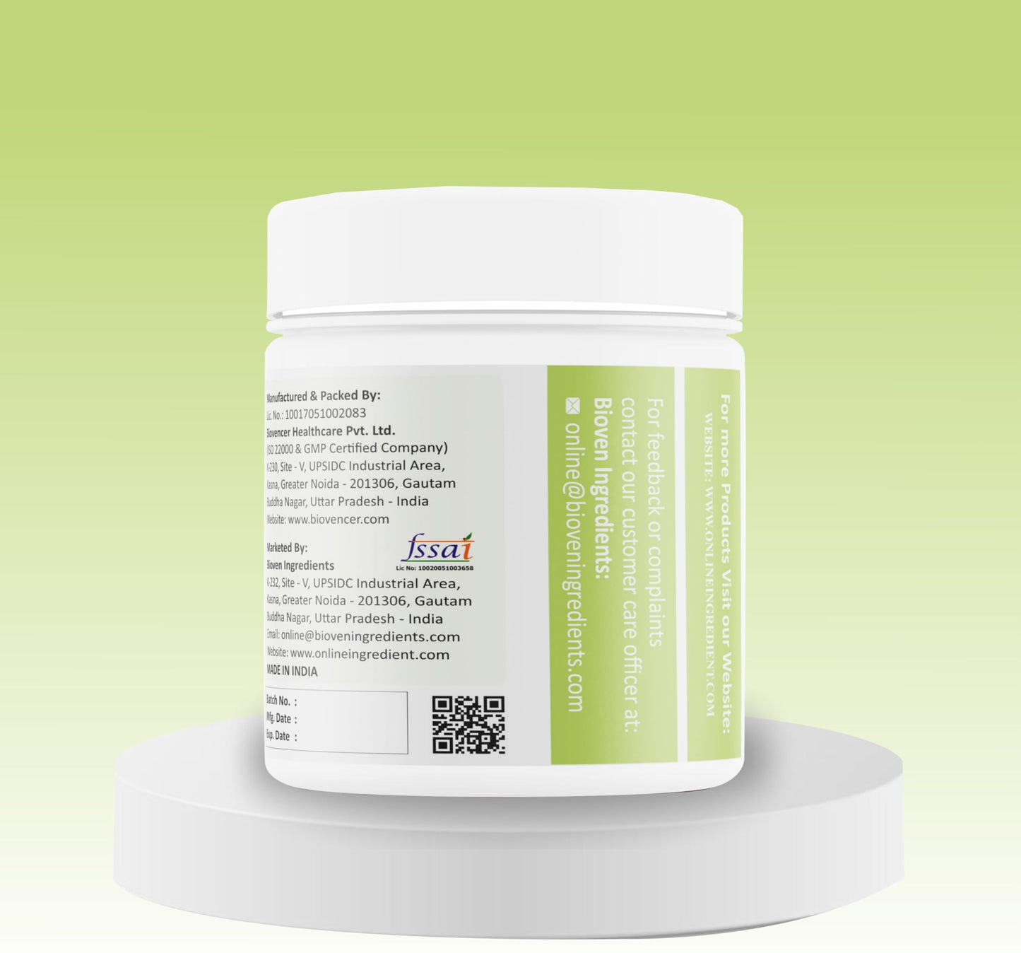 Bioven Ingredients Calcium Carbonate (Gram, 125)