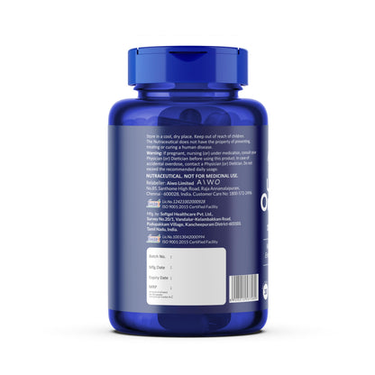 AIWO Ultimate Omega 3 Fish Oil Capsules for Men & Women, Double Strength 1000 mg with 360 mg EPA & 240 mg DHA, Burp-Free Formula, Supports Heart, Brain & Joint Health
