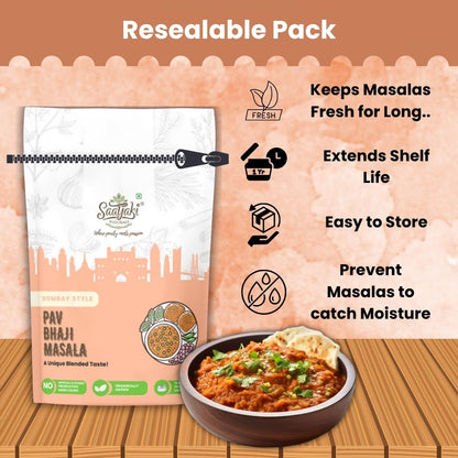 Saatyaki Naturals Pavbhaji_P 100gm – Authentic Mumbai-style Pav Bhaji Masala. Premium spice blend for Pav Bhaji, Tawa Pulao, snacks & curries. Brings real Mumbai taste to your kitchen.