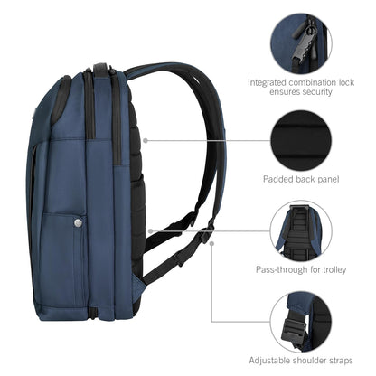 Victorinox Swiss Designed Backpack, Altmont Professional Deluxe Travel Laptop Backpack, Navy Blue, Dedicated Laptop & Tablet Compartment, Business Travel Office Bag For Men, 25 Litres, (653291)
