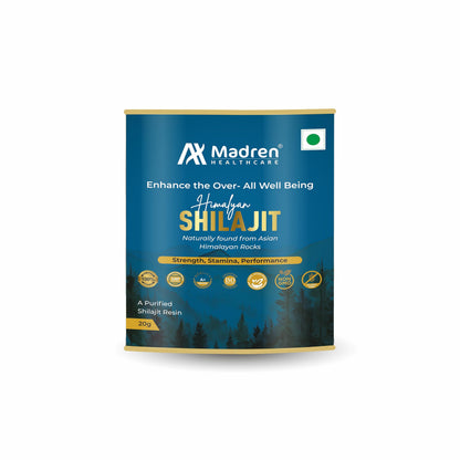 Madren Healthcare Himalayan Shilajit/Shilajeet Resin - 20gm | Performance Booster for Endurance & Strength | For Men & Women | Boost Energy Level | Pack of 1