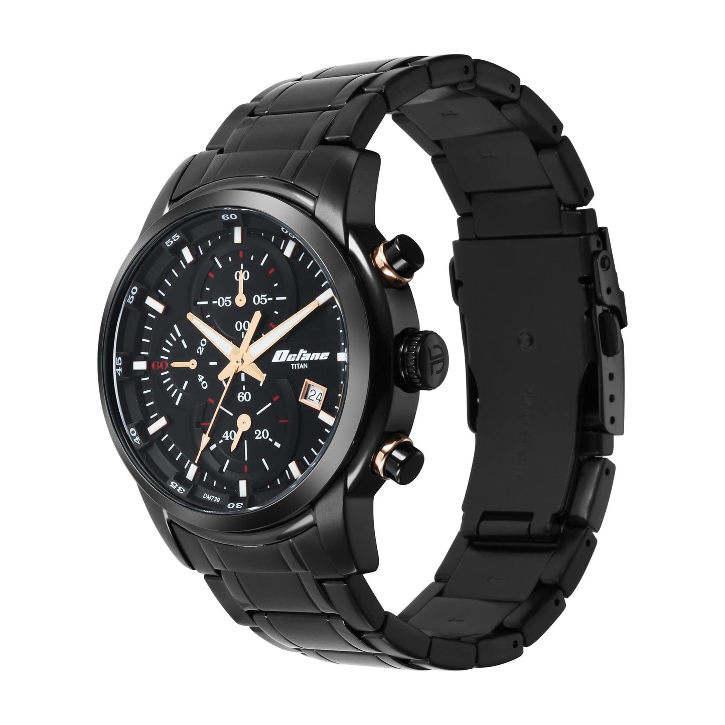 Titan Octane Black Dial Chronograph Watch for Men-NS90086KM05/NT90086KM- image 4