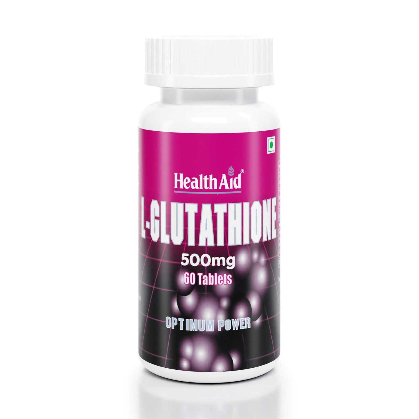 HealthAid L-Glutathione 500mg with Vitamin C For Glowing & Radiant Skin| Supplement for Glowing Skin, Anti Aging & helps improve detoxification | 60 tablets