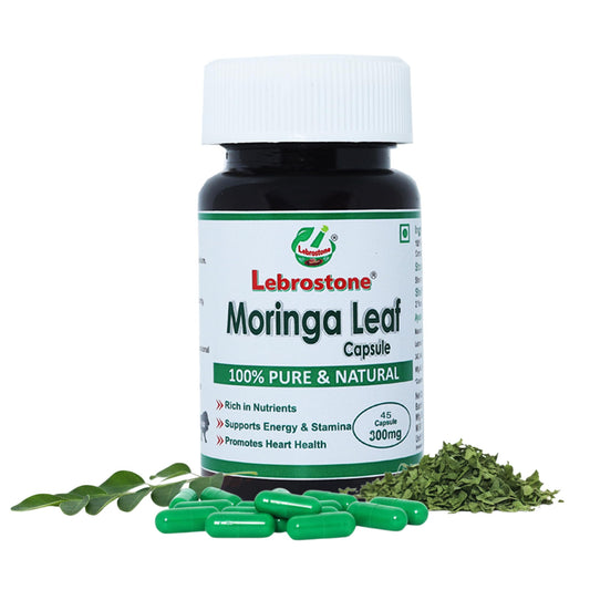 Lebrostone Moringa Capsules | Ayurvedic Superfood for Energy, Immunity & Detox | 45 Veg Capsules