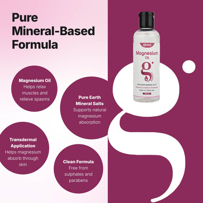 GLIMLACH Magnesium Oil for feet, Sleep Support, Pain Relief & Muscle Recovery | Suitable for Foot Massage and Body Use | Lightweight Formula for Daily Personal Care (100ml, Pack of 1)