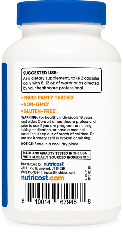 Nutricost Resveratrol 700 mg, 120 Capsules 60 serving - Vegan, Gluten Free, Non-GMO