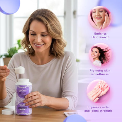 GELIXER Classic Unflavoured Collagen Powder 180g, Premium Japanese Marine Collagen Peptides for Skin, Hair, Nail, Bone & Joint Wellness