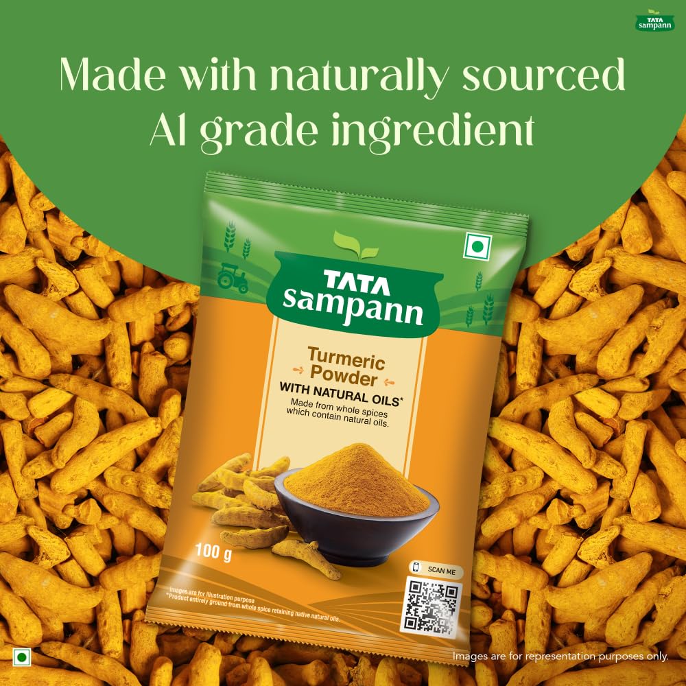 Tata Sampann Turmeric Powder With Natural Oils, 500g, Haldi Powder