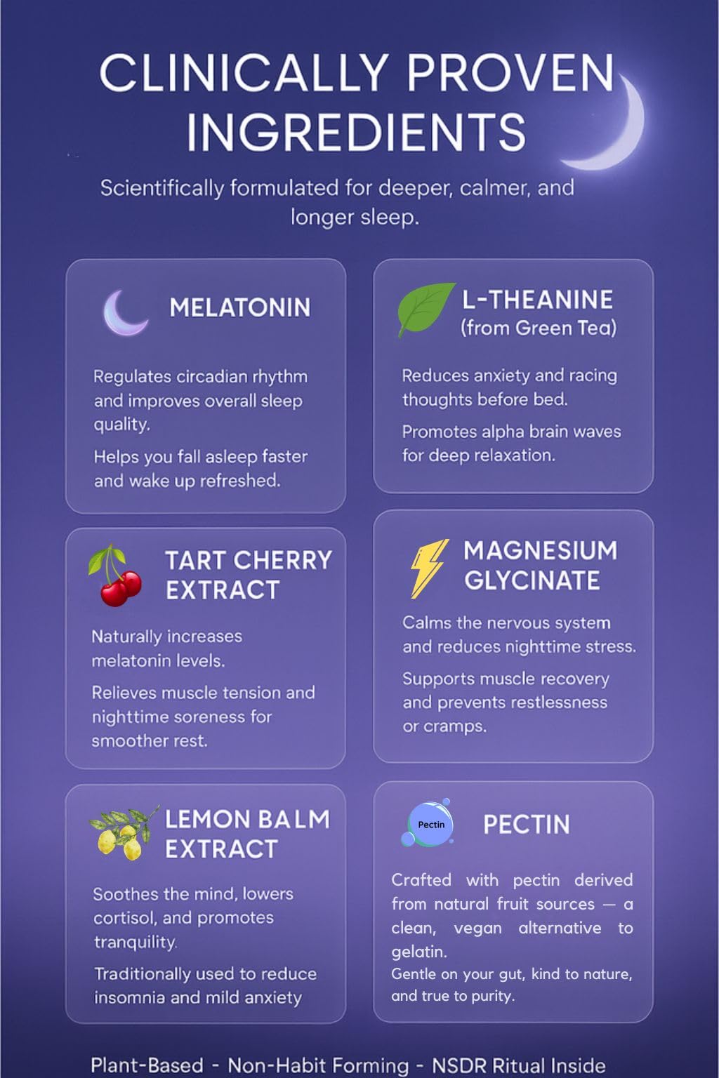 Dopa Luna Rest Melatonin Sleep Gummies | 30 Gummies | 3mg Melatonin with Magnesium glycinate, L-Theanine, Lemon Balm, Passionflower & Tart Cherry