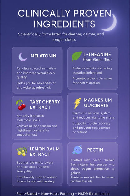 Dopa Luna Rest Melatonin Sleep Gummies | 30 Gummies | 3mg Melatonin with Magnesium glycinate, L-Theanine, Lemon Balm, Passionflower & Tart Cherry