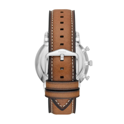 Fossil Neutra Analog Green Dial Men's Watch-FS5963 Genuine Leather, Brown Strap