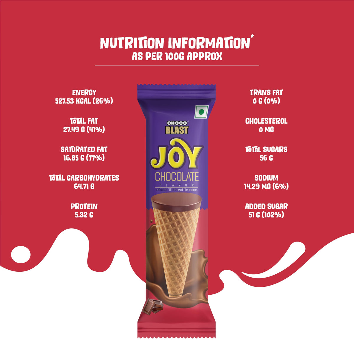 Pure Temptation Chocoblast Waffle Cones [24 Pieces Chocolate Box] Snacks for Kids & Adults - Non-Meltable Chocolate Gift Pack - Individually Wrapped Chocolate-Filled Waffle Cone Bites