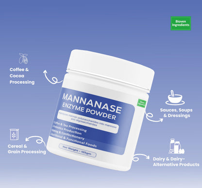 Bioven Ingredients Mannanase Enzyme, Non-GMO, Dietary Supplements/Food and Beverages, Broad pH Range of Activity, Excellent Thermostability, Hydrolyse Mannan, No Filters/Binder