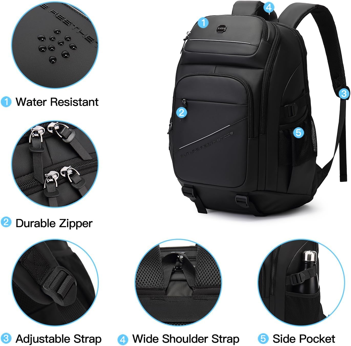 Red Lemon KAKA Business laptop Backpack for men women Water-Resistant f- image 7