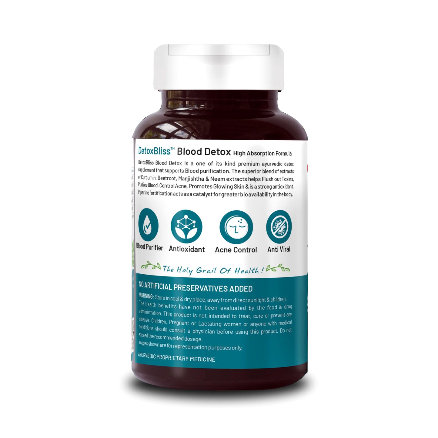 Bliss Welness Blood Detox | Curcumin Beetroot Manjistha Neem Extract -- image 9
