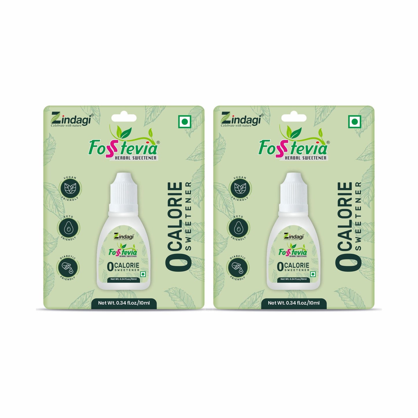 Zindagi Stevia Drops | Natural Sugar Free & Zero Calorie Sweetener | Keto & Vegan Friendly Sugar | 20ml