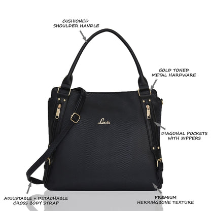 Lavie Women's Faroe Satchel Handbag for Women | Satchel Bag for Work | Ladies purse | Stylish Shoulder Bag | Gift For Women | Rakhi Gift for Sister