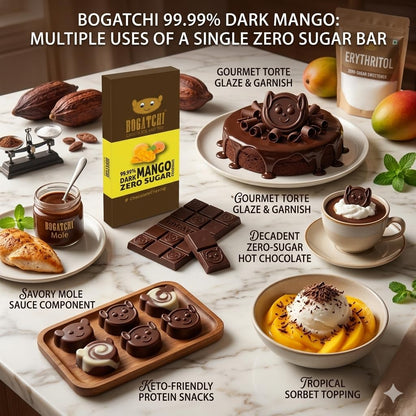 BOGATCHI Dark Chocolate 99%| Mango | Real Cocoa Intense Dark Chocolate, 60 gm