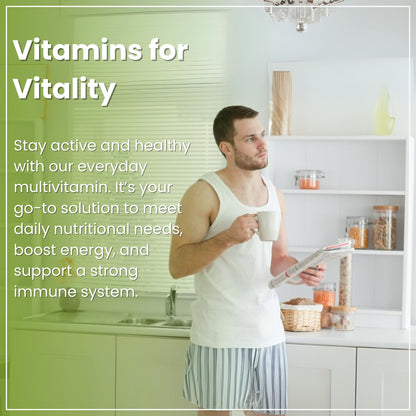 ABHEDA HEALTHCARE Multivitamin Tablets - 90 Count - Complete Daily Multivitamin for Energy, Immunity, and Overall Health - Vegetarian Formula. (Pack Of 2)