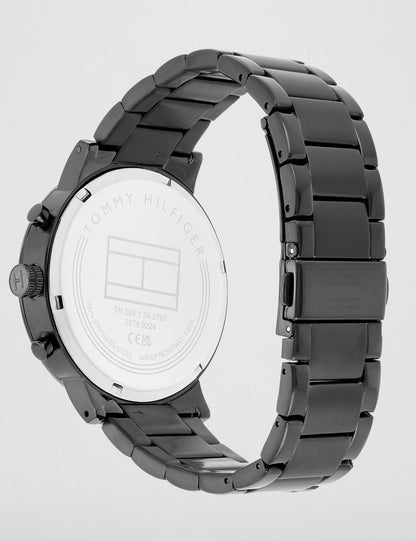 Tommy Hilfiger Analog White Dial Men's Watch, Black, (TH1710410)