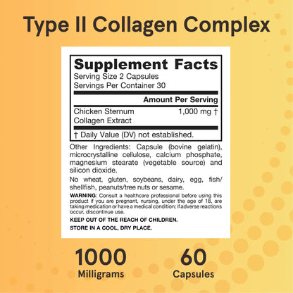 Jarrow Formulas Type 2 Collagen Complex 500Mg - 60 Capsules- image 6