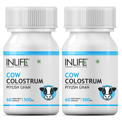 INLIFE Colostrum Capsules 500mg | Ayurvedic Immune & Gut Health Supplement - 60