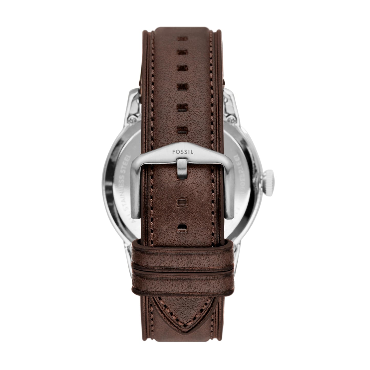 Fossil Men Leather Townsman Analog Black Dial Watch -Me3061, Band Color-Brown
