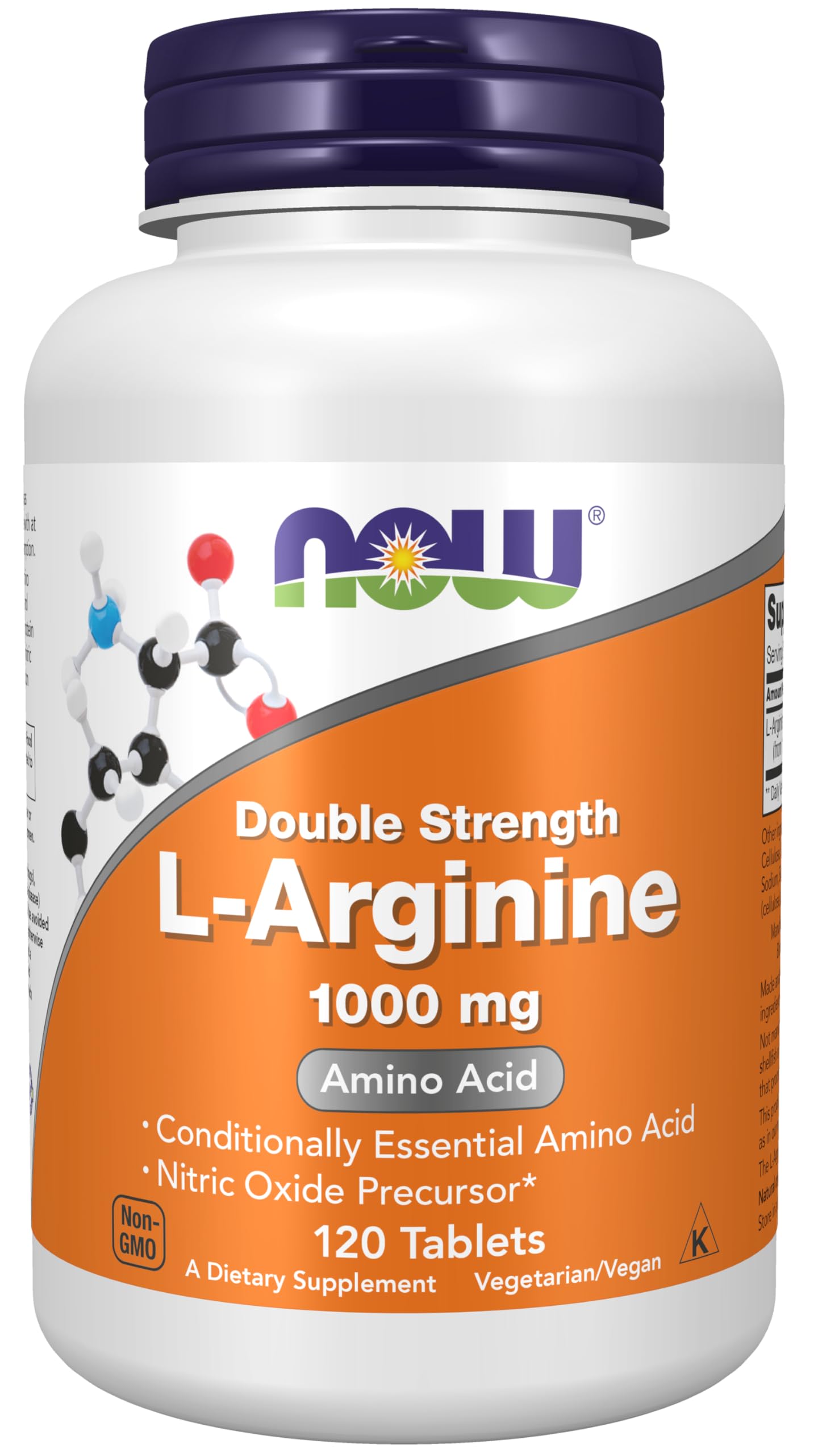 Now Foods Double Strength L Arginine 1000 Mg Tablets - 120 Count
