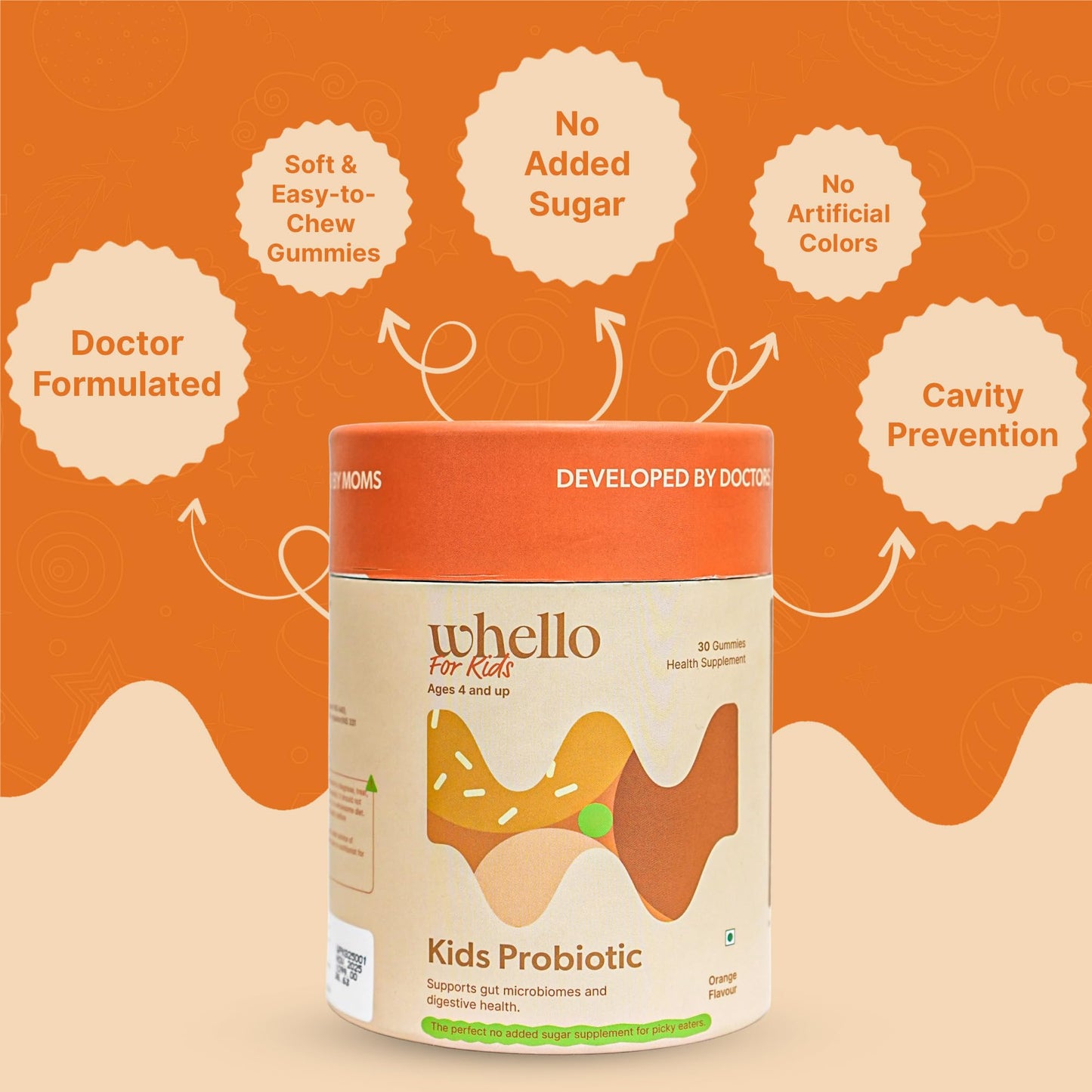 WHELLO Kids Nutrition Gummy Combo – Probiotic, Multivitamin & Omega-3 Gummies for Kids | Supports Immunity, Gut Health & Brain | Vegan, Tooth-Friendly | 90 Gummies