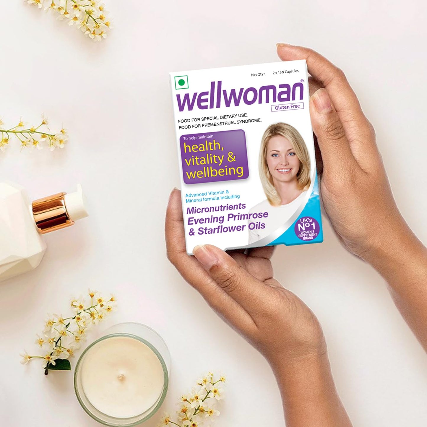 Wellwoman Multivitamin Capsules For Women With Evening Primrose Oil,Magnesium,Vitamin C,B6,Folic Acid To Provide All Round Nutrition,Immunity,Helps Reduce Pms, Pcos Symptoms,Vegetarian 30 Capsules