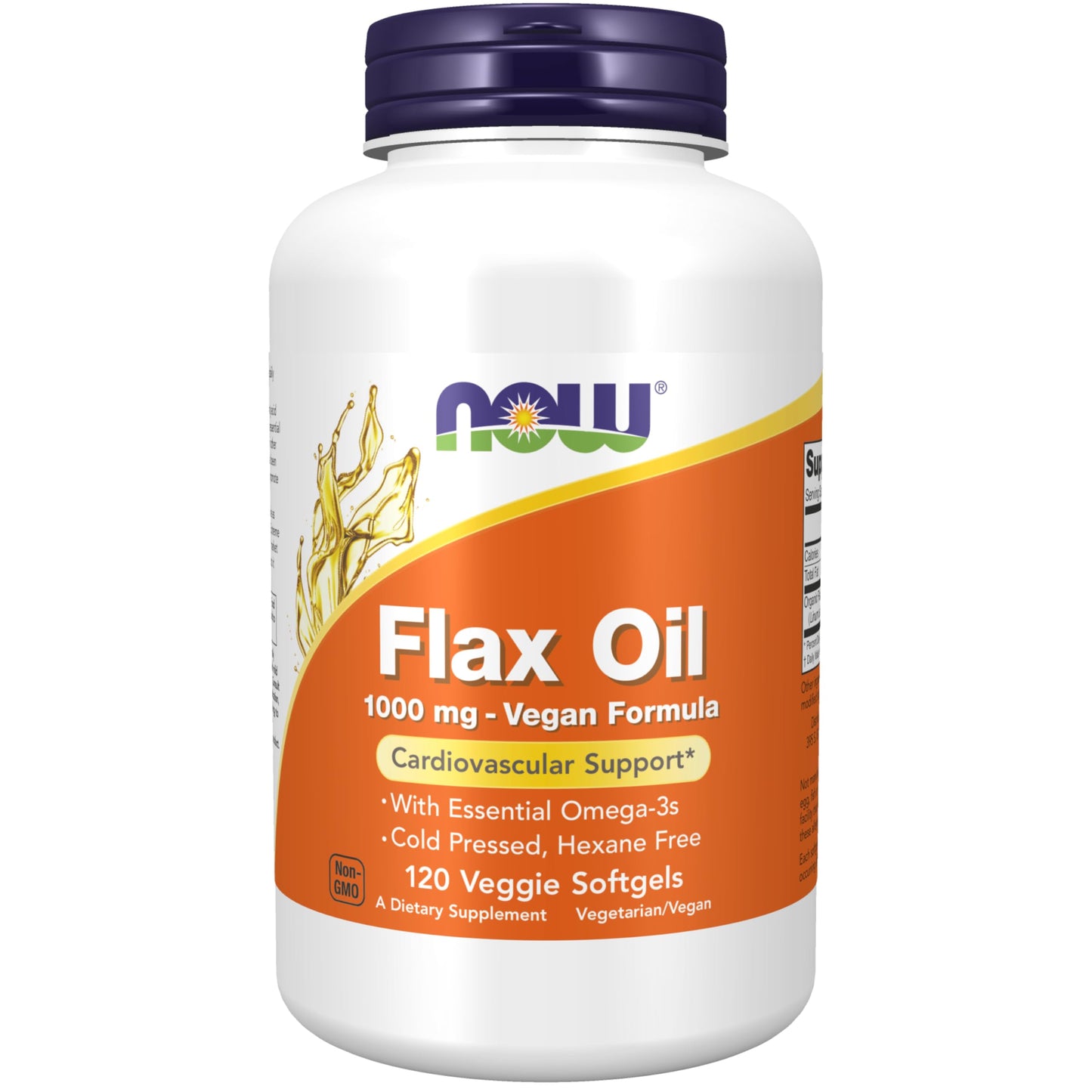 Now Foods Flax Oil, 1000 mg, 120 Veg Softgels