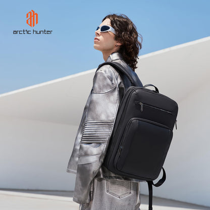Arctic Hunter 25L Expandable Laptop Backpack for Men | Slim Office Business Backpack for 15.6 Inch Laptop | Water Resistant Travel & Daily Commute Bag