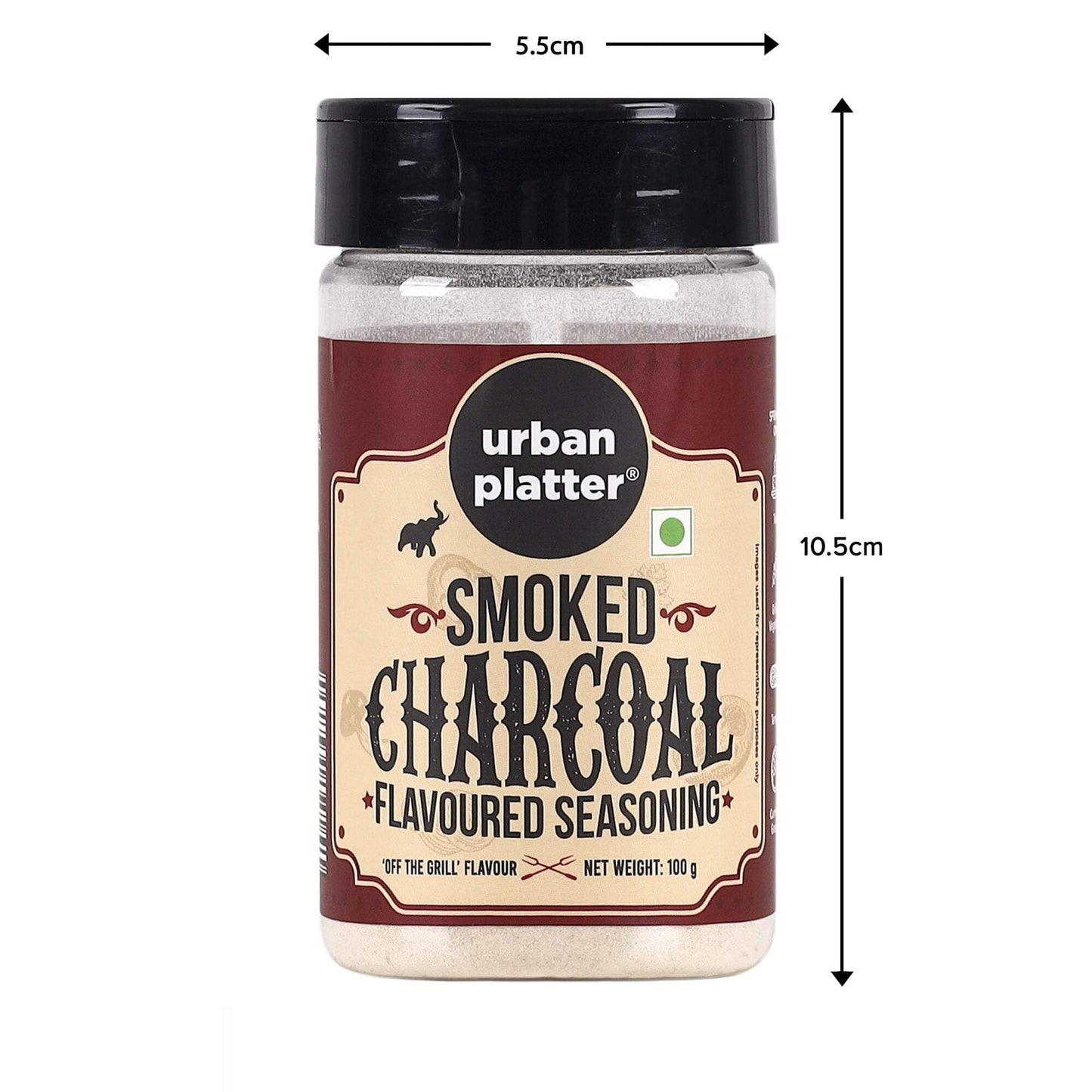 Urban Platter Smoked Charcoal Seasoning, 100g (Add Smoky flavour to dishes instantly!)