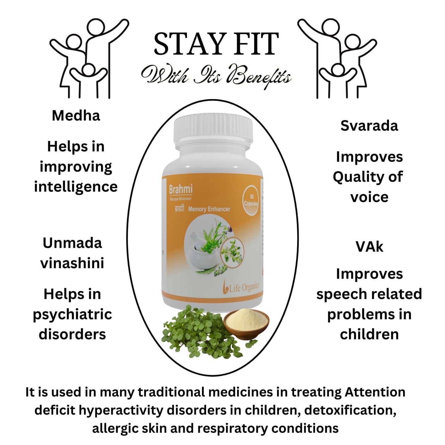 LIFE ORGANICS Brahmi Tablets 500 mg