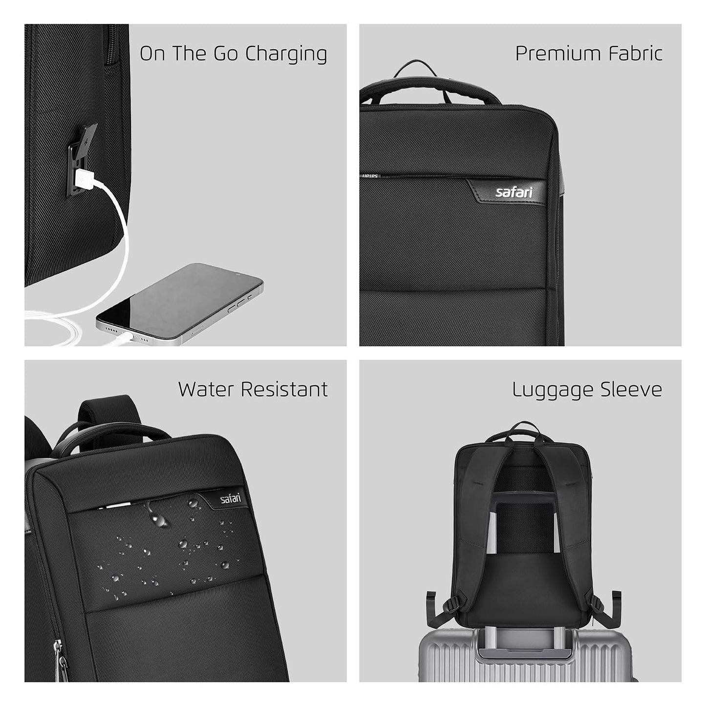 Safari SELECT 25L SUPREME Formal 4 Compartment Backpack 17 Inch Laptop- image 5